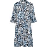 SAINT TROPEZ - Eda - Tuniekjurk - Azuur - Dierenprint