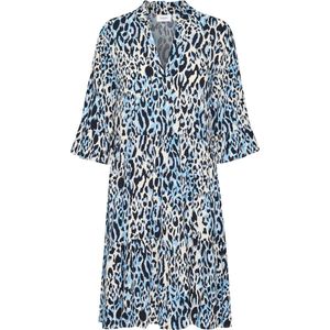 SAINT TROPEZ - Eda - Tuniekjurk - Azuur - Dierenprint