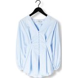 InWear Blouse Blauw - Effen - V-hals
