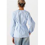 InWear Blouse Blauw - Effen - V-hals