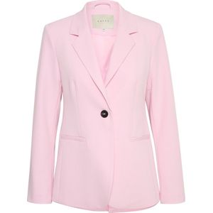 Kaffe Blazer Single Breasted Notch Lapel Regular Fit Jetted Pockets, Pink Mist, 36 NL