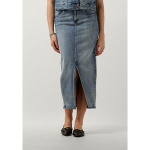 My Essential Wardrobe - Lange Rok Dangomw 144 - Blauw - Denim