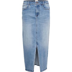 My Essential Wardrobe - Lange Rok - Lichtblauw - Denim - Midi Lengte