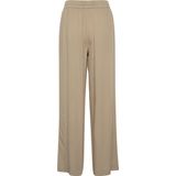 Kaffe Dames casual broek elastische taille brede pijpen volledige lengte zakken dames, Chinchilla, 32