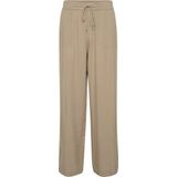 Kaffe Dames casual broek elastische taille brede pijpen volledige lengte zakken dames, Chinchilla, 32