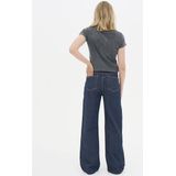 My Essential Wardrobe - Blouseshirt - Duifblauw - Geribbeld Gebreid