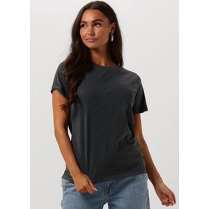 My Essential Wardrobe Seattlemw Logo Emb Tee Tops T-shirts Dames - Shirt - Donkergrijs