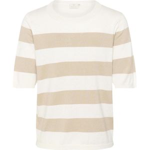 Kaffe - Truien Dames - Grijs - Gestreept - Korte Mouw - Nylon