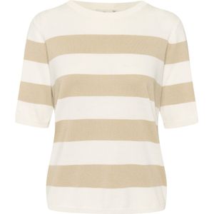 Kaffe - Truien Dames - Grijs - Gestreept - Korte Mouw - Nylon