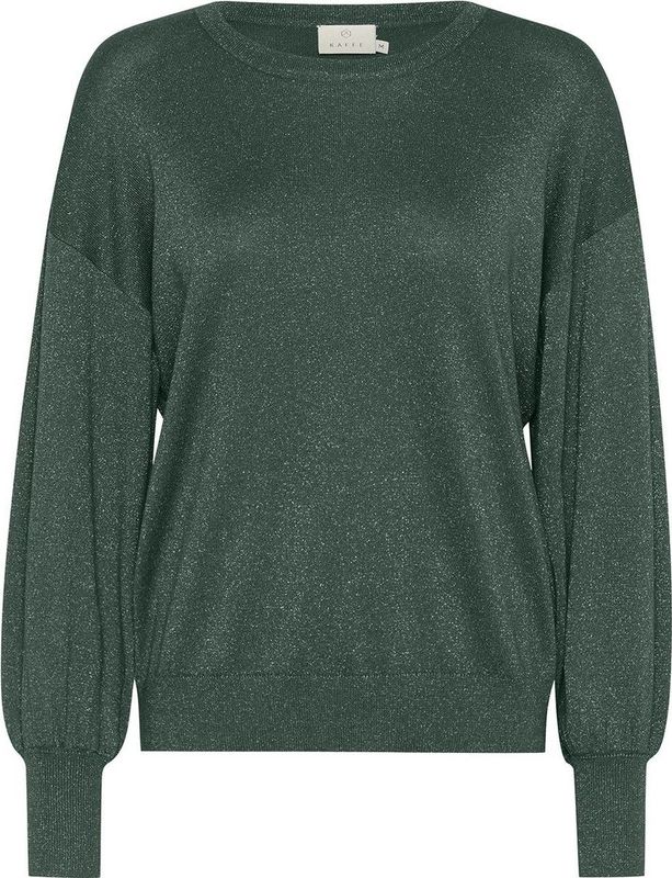 Kaffe - Glitter T-Shirt - Lange Mouwen - Ronde Hals - Allover Glitters