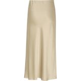 Kaffe - Midi Rok - Champagne - Satijn