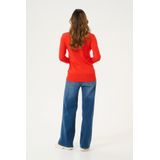 Kaffe - Astrid Roll Neck - Coltrui - Fiery Red - 80% Viscose, 20% Nylon