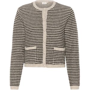 Kaffe - Gebreid Vest - Grijs/Zwart - Ellery
