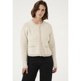 Kaffe Vest Kaellery Knit Cardigan 10509031 106870 Feather Grey/chalk Struc Dames