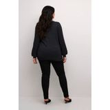 Kaffe Curve - Celestial Blue - Gebreide Trui - Dames - Met Pofmouwen