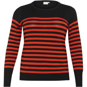 Kaffe Curve - Gebreide Trui - Strepen - Lange Mouwen - Ronde Hals