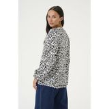 Kaffe - Kamathilde Blouse - Blouse - Chalk/Black Graphic Lines - 100% Viscose