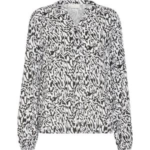 Kaffe - Kamathilde Blouse - Blouse - Chalk/Black Graphic Lines - 100% Viscose