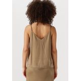 My Essential Wardrobe Top - Beige - Effen - V-hals