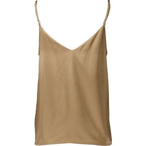My Essential Wardrobe Top - Beige - Effen - V-hals
