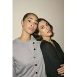 Kaffe - Karegina - Cardigan - Grey Silver Metallic - Viscose/Nylon/Metaalgaren