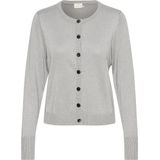 Kaffe - Karegina - Cardigan - Grey Silver Metallic - Viscose/Nylon/Metaalgaren