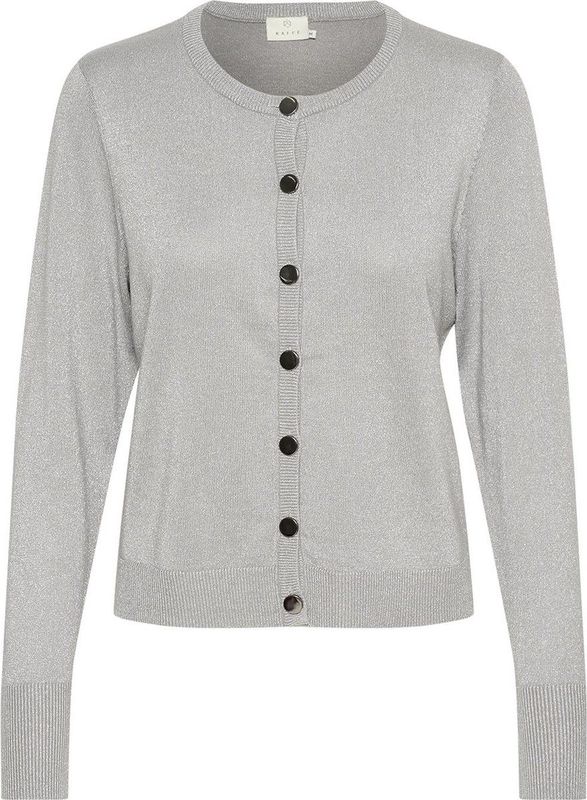 Kaffe - Karegina - Cardigan - Grey Silver Metallic - Viscose/Nylon/Metaalgaren