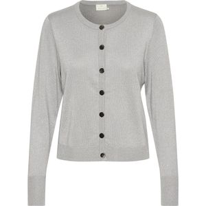 Kaffe Vest Karegina Cardigan 10509310 Grey Silver Metallic Dames