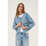 My Essential Wardrobe - Lichtblauwe Retro Wash Denim Jas - Dames - Denim