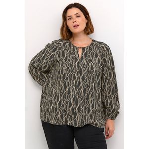 Kaffe - Curve Eco Blouse Lanora - Rood - Katoen