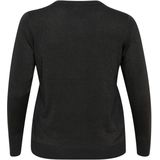 Kaffe Curve - Cardigan - Zwart - Viscosemix - Ronde Hals - Knoopsluiting