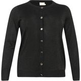Kaffe Curve - Cardigan - Zwart - Viscosemix - Ronde Hals - Knoopsluiting