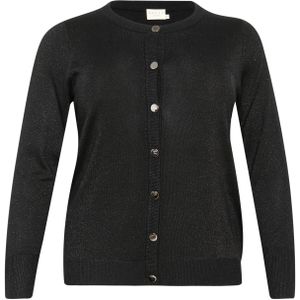 Kaffe Curve - Vest - Groen - Viscosemix - Knoopsluiting