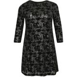 KAFFE - KC Brit - Jurk - Zwart - Pailletten - Knielengte