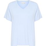 T-shirt - Effen - Jersey - V-hals - Losse Pasvorm