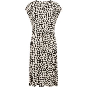 Jurk - KABella - Viscose - Knielengte - Gedrapeerd - Getailleerd - Normale Pasvorm