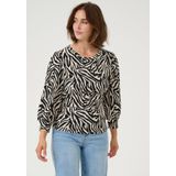 Kaffe - Kaivanna Blouse - Moonstruck/Black Graphic - 95% Polyester, 5% Elastaan
