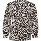 Kaffe - Kaivanna Blouse - Moonstruck/Black Graphic - 95% Polyester, 5% Elastaan