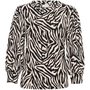 Kaffe - Kaivanna Blouse - Moonstruck/Black Graphic - 95% Polyester, 5% Elastaan