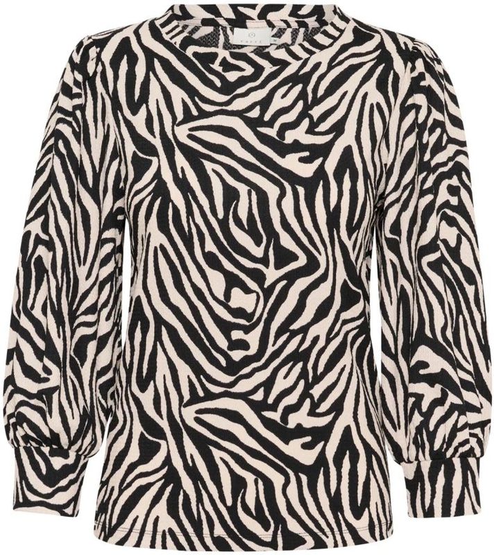 Kaffe - Kaivanna Blouse - Moonstruck/Black Graphic - 95% Polyester, 5% Elastaan