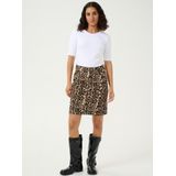 Kaffe - Denim Rok - Luipaardprint - Hoge Taille