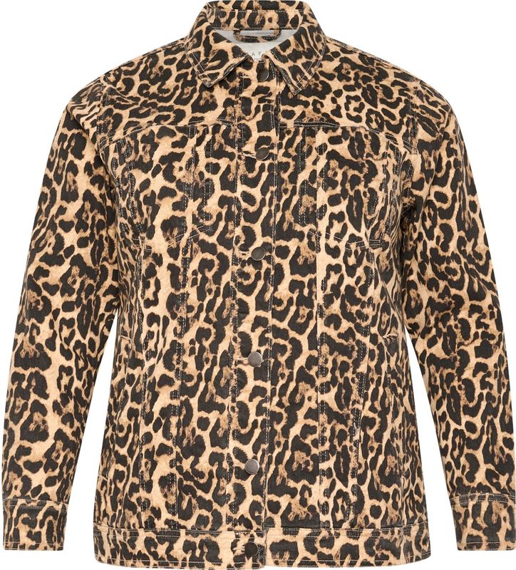 KAFFE - Leonoma - Tussenjas - Chamois / Brokaat / Zwart