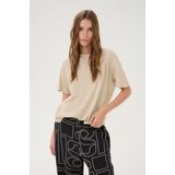 My Essential Wardrobe, Dames, Tops, Beige, Maat: L Katoen,