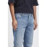 Jeans - Blauw - Regular Fit - Met Riemlussen en Ritssluiting