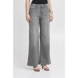 ICHI - IHTWIGGY - Jeans - Grijs - High Waist Wide Leg - 5-pocket model