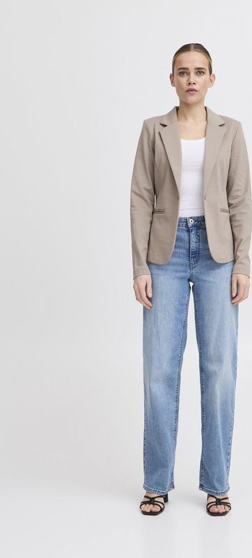 Kate Blazer - Effen Sweatstof - Lange Mouw - Slanke Pasvorm