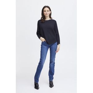 Gebreide Trui - Mélange - Knitwear - Vleermuismouwen - Lange Mouw