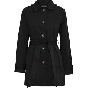 b.young - Amona - Damesjas - Zwart - Nepbont - Slim-Fit