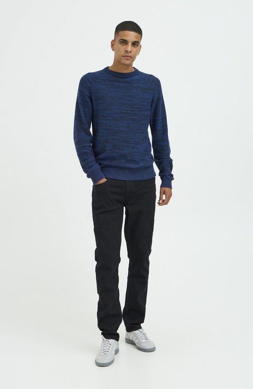 Jeans - Denim Black - Regular Fit - Knoopsluiting - Riemlussen