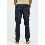 Jeans - Denim Darkblue - Knoopsluiting - Regular Fit - Riemlussen